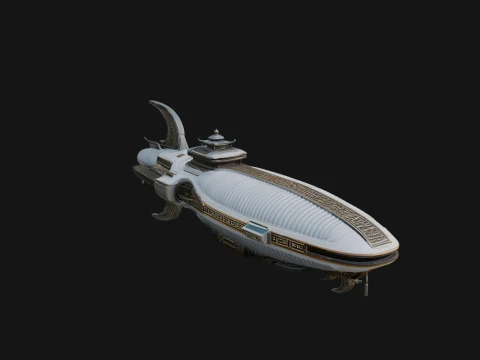 Sci Fi Airship Model Design 4 - 3D Print Model 3D Print Model