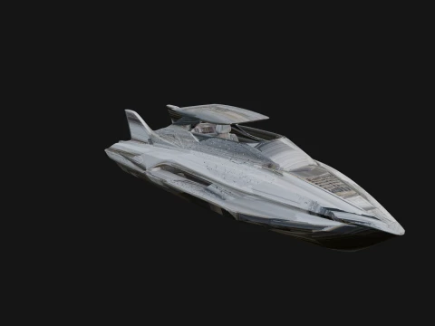 Sci Fi VTOL Craft Model Design 47 - 3D Print Model 3D Print Model