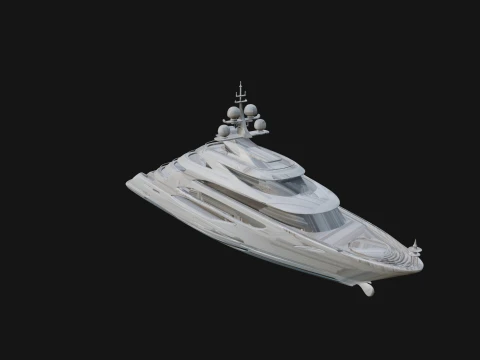 Motor Yacht Model Design 32 - 3D Print Model 3D Print Model