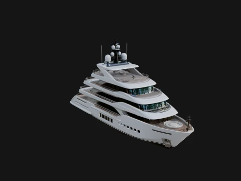 Motor Yacht Model Design 34 - 3D Print Model 3D Print Model