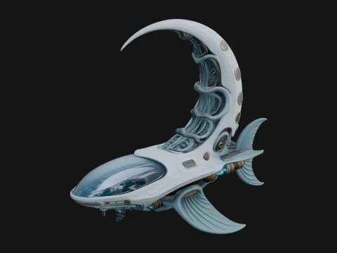 Steampunk Submersible Model Design 51 - 3D Print Model 3D Принт Модель