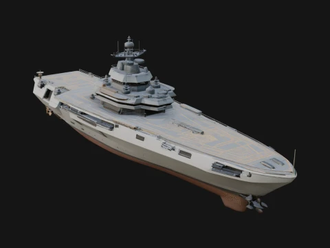 Sci Fi Warship Model Design 20 - 3D Print Model 3D Print Model