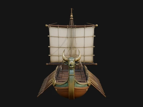 Viking Longship Model Design 12 - 3D Print Model 3D Druckmodell