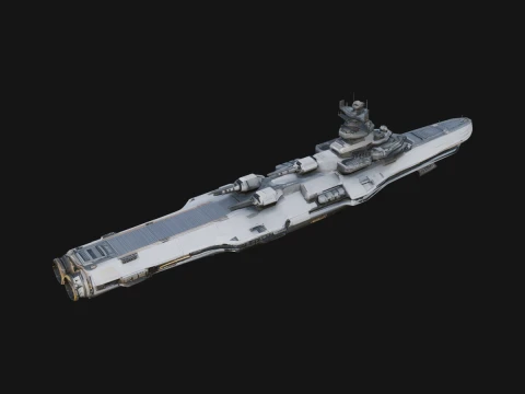 Sci Fi Warship Model Design 21 - 3D Print Model 3D Print Model