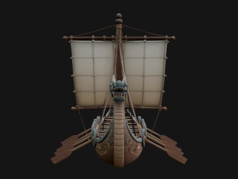 Viking Longship Model Design 13 - 3D Print Model 3D Druckmodell
