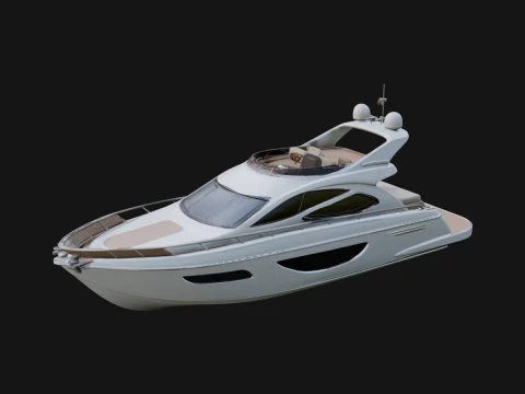 Motor Yacht Model Design 40 - 3D Print Model Modèles 3D en vedette