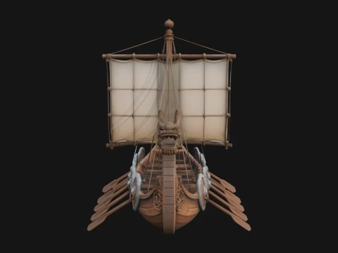 Viking Longship Model Design 15 - 3D Print Model 3D Druckmodell
