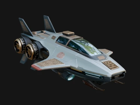 Dise&ntilde;o de modelo artesanal VTOL de ciencia ficci&oacute;n 49 - Modelo de impresi&oacute;n 3D Modelo de impresión 3D