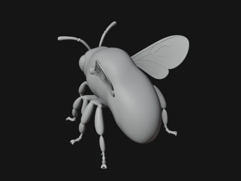Honey Bee Statue Design 1 - 3D Print Model 3D Print Model