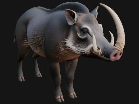 Дизайн статуї дикого кабана 1 &ndash; модель для 3D-друку 3D Принт Модель