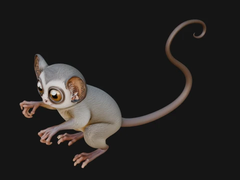 Tarsier Statue Design 1 - 3D Print Model Model Cetak 3D