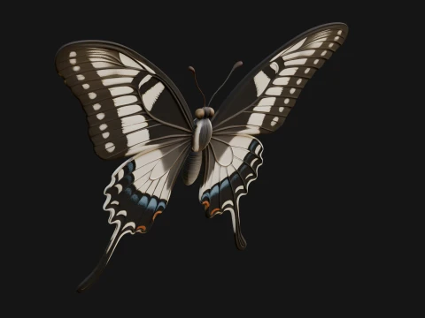Swallowtail Butterfly Statue Design 1 - 3D Print Model 3D 打印模型