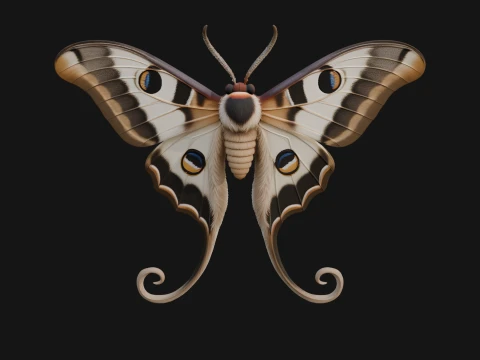 Giant Moth Statue Design 2 - 3D Print Model 3D Print Model