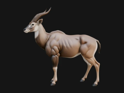 Gazelle Statue Design 3 - 3D Print Model 3D Druckmodell