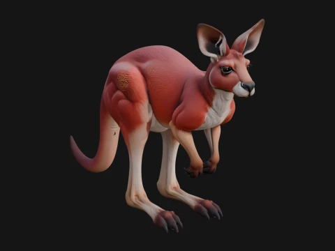 Kangaroo Statue Design 1 - 3D Print Model 3D Print Model