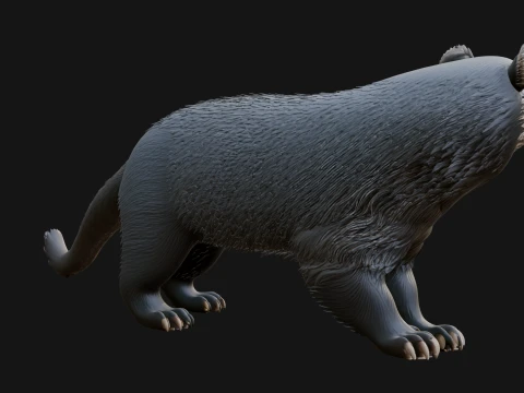 Spotted Hyena Statue Design 1 - 3D Print Model 3D Print Model