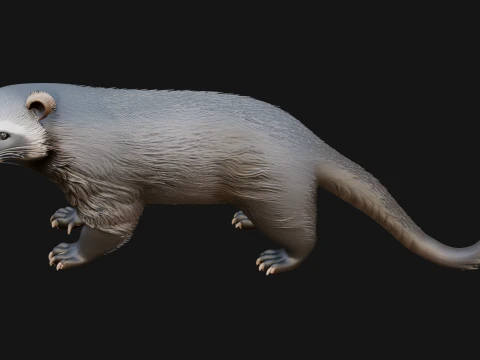 Spotted Hyena Statue Design 1 - 3D Print Model 3D Print Model