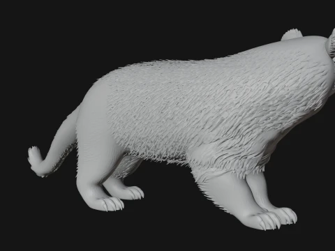 Spotted Hyena Statue Design 1 - 3D Print Model 3D Print Model