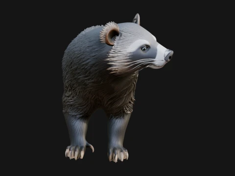 Spotted Hyena Statue Design 1 - 3D Print Model 3D Print Model
