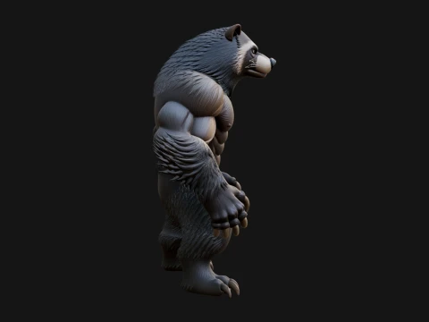 Beast Warrior Statue Design 1 - 3D Print Model 3D Print Model
