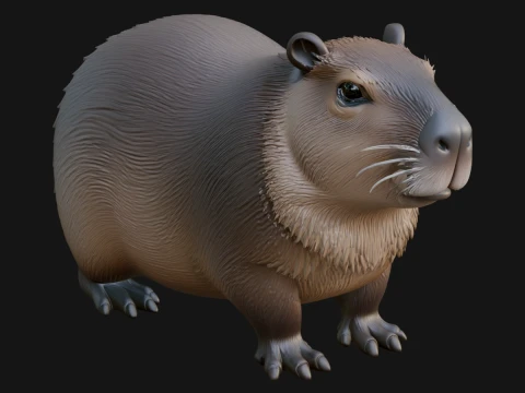Capybara Statue Design 1 - 3D Print Model Model do druku 3D