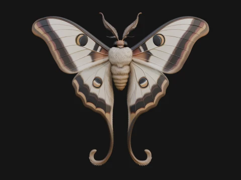 Giant Moth Statue Design 4 - 3D Print Model 3D Print Model