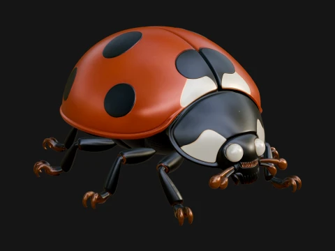 Ladybug Beetle Statue Design 2 - 3D Print Model 3D 打印模型