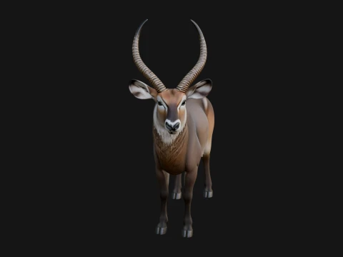 Gazelle Statue Design 4 - 3D Print Model 3D Print Model