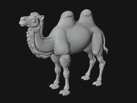 Bactrian Camel Statue Design 1 - 3D Print Model 3D Print Model