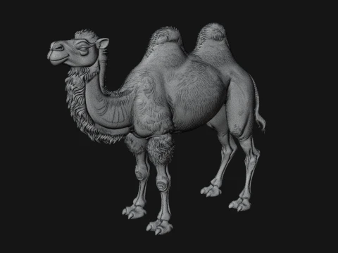 Bactrian Camel Statue Design 1 - 3D Print Model 3D Print Model