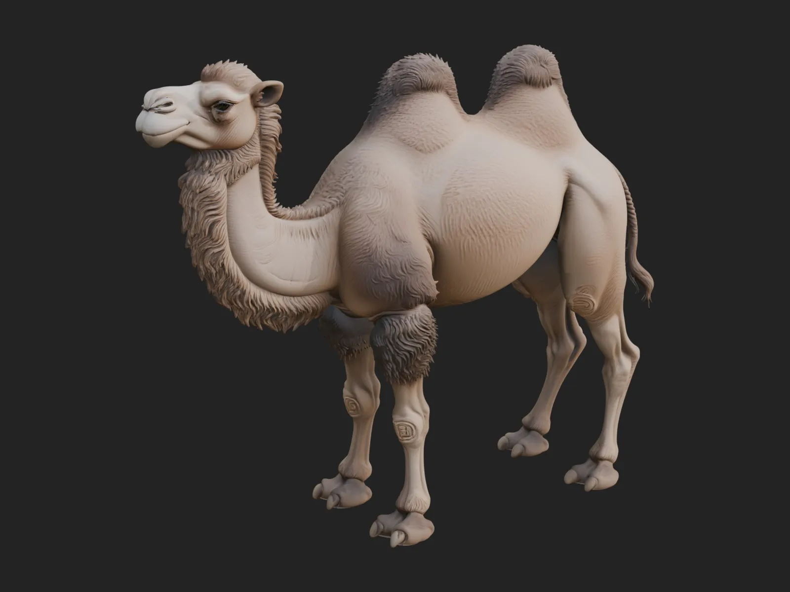 Bactrian Camel Statue Design 1 - 3D Print Model 3D Print Model .c4d .max .obj .3ds .fbx .stl .blend 