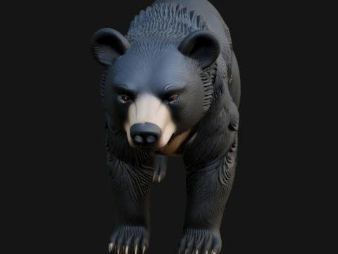 Black Bear Statue Design 2 - 3D Print Model 3D Print Model