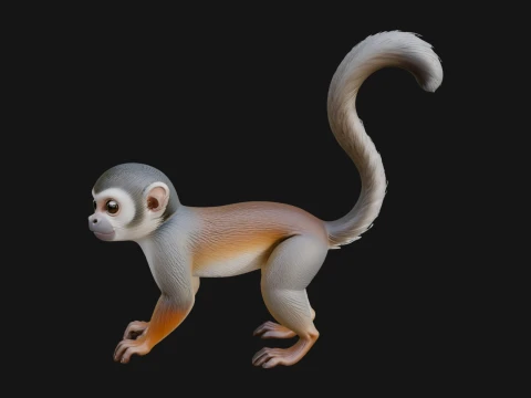 Monkey Statue Design 6 - 3D Print Model Model Cetak 3D