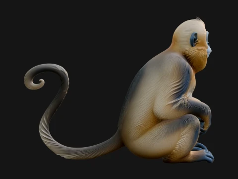 Monkey Statue Design 7 - 3D Print Model 3D Print Model