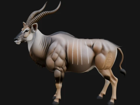 Gazelle Statue Design 6 - 3D Print Model 3D Print Model