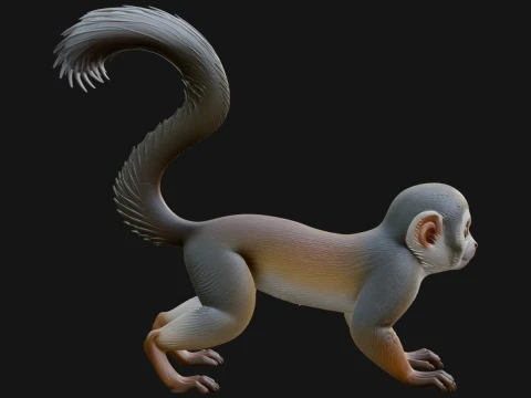 Monkey Statue Design 8 - 3D Print Model 3D Print Model