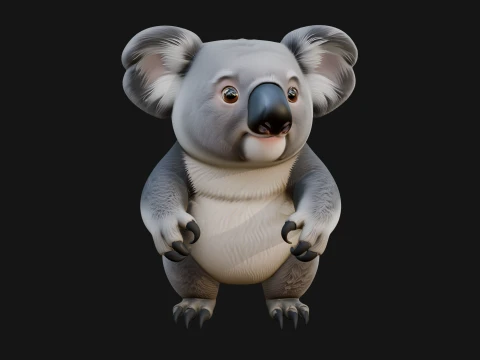 Koala Bear Statue Design 1 - 3D Print Model 3D Print Model