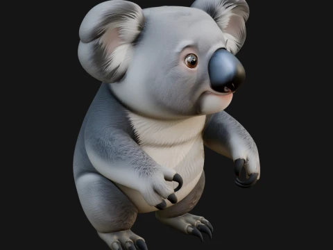 Koala Bear Statue Design 1 - 3D Print Model 3D Print Model