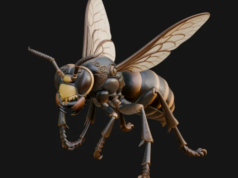Hornet Wasp Statue Design 1 - 3D Print Model 3D Print Model