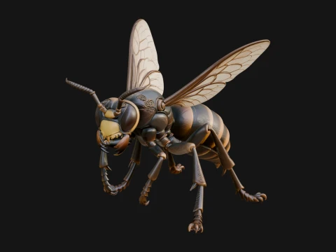 Hornet Wasp Statue Design 1 - 3D Print Model 3D Принт Модель