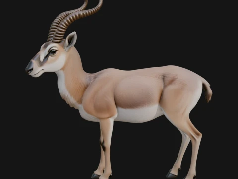 Gazelle Statue Design 7 - 3D Print Model 3D Print Model