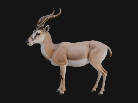 Gazelle Statue Design 7 - 3D Print Model 3D Druckmodell
