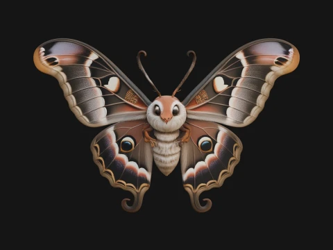 Giant Moth Statue Design 6 - 3D Print Model 3D Print Model