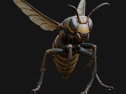 Hornet Wasp Statue Design 2 - 3D Print Model 3D Print Model