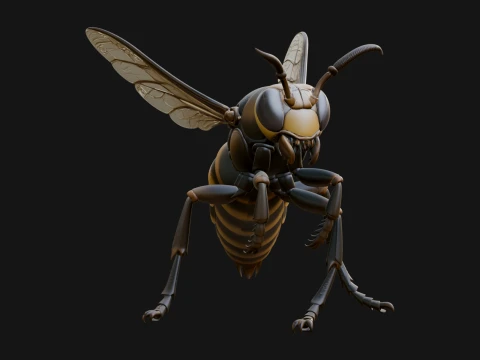 Hornet Wasp Statue Design 2 - 3D Print Model 3D Принт Модель