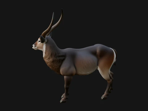 Gazelle Statue Design 8 - 3D Print Model 3D Druckmodell