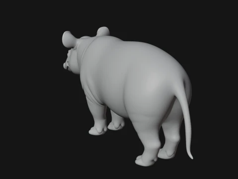 Lowland Tapir Statue Design 4 - 3D Print Model 3D Print Model