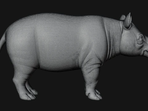 Lowland Tapir Statue Design 4 - 3D Print Model 3D Print Model