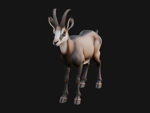Gazelle Statue Design 9 - 3D Print Model 3D Druckmodell