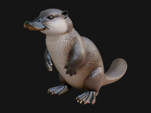 River Otter Statue Design 1 - 3D Print Model 3D printmodel
